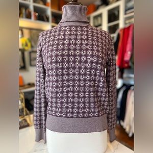 Chanel 01A lightweight Cashmere CoCo logo turtleneck.